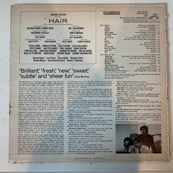 HAIR Broadway Recording Vinyl - Picture 2 of 3